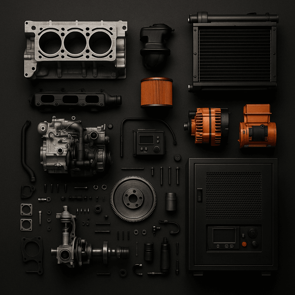 ThermoHybrid-Systemkomponenten im Überblick — Kompressor, Wärmetauscher, Steuereinheit und weitere Bauteile
